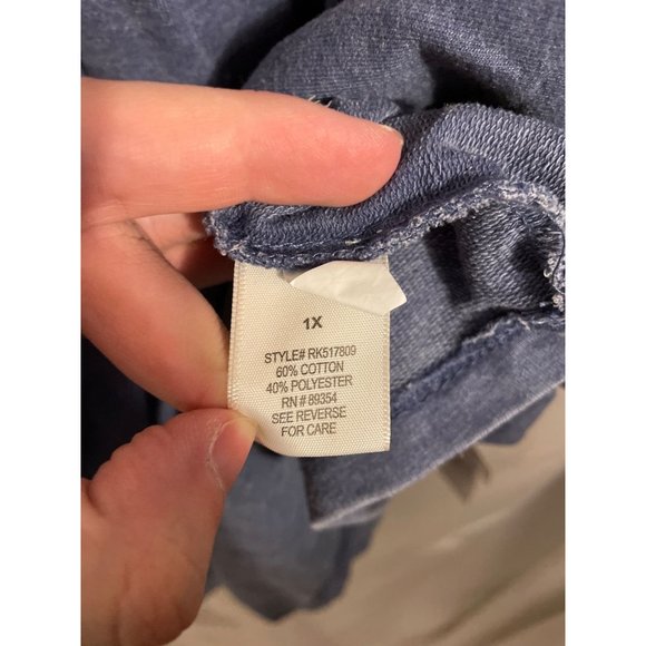 Women's Balloon Sleeve Dress - Ultra Flirt Gray 1X - Picture 5 of 7